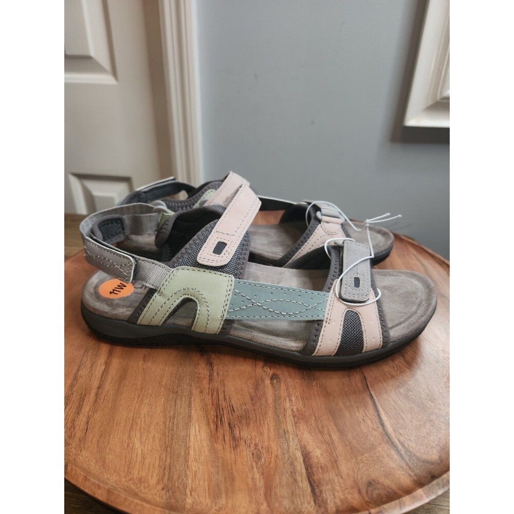 Earth Origins Skylar Multi-colored sandals w/3 adjustable straps. Wom US Sz 11W